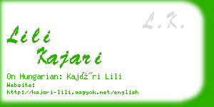 lili kajari business card